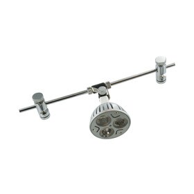 Polished Chrome 16-1/8" Cable Mount Light Bar With Cool White MR16