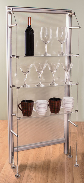 Wall To Floor Cable Shelving Shelf Kit