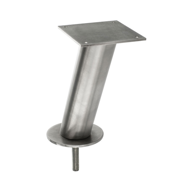 6-5/16in H x 3in Dia x 1/8in Thick | Brushed Stainless Finish 202 Grade Stainless Steel | Elevated Countertop Support Post