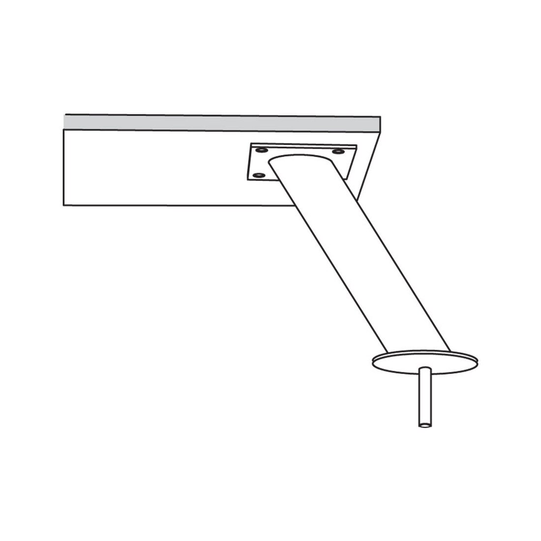 6-5/16in H x 3in Dia x 1/8in Thick | Brushed Stainless Finish 202 Grade Stainless Steel | Elevated Countertop Support Post