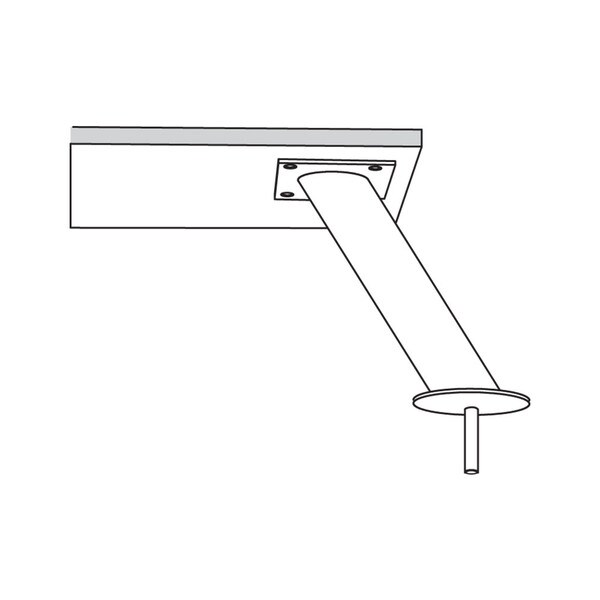 6-5/16in H x 3in Dia x 1/8in Thick | Brushed Stainless Finish 202 Grade Stainless Steel | Elevated Countertop Support Post