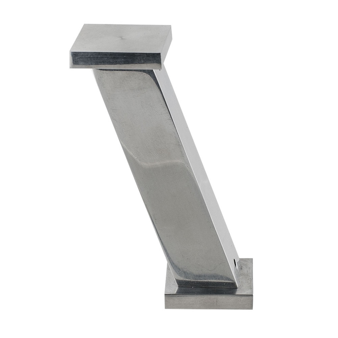 3-9/16in H x 1-3/16in Square x 1/4in Thick | Polished Chrome Finish Aluminum | Elevated Countertop Support Post