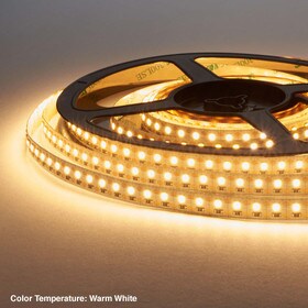 3/8" (10mm) Wide LED Tape Flexible Strip Lighting 2835 Chip Warm White 3000K 8.7 Watts | 667 Lumens Per Foot 24V IP20 UL | 8.25' Roll