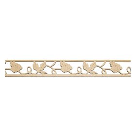 3-1/4in H x 1/4in Proj | Laser Carved Maple Veneer | Frieze Moulding | 47-1/2in Long | Style CWA1