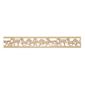 3-1/4in H x 1/4in Proj | Laser Carved Maple Veneer | Frieze Moulding | 47-1/2in Long | Style CWA11