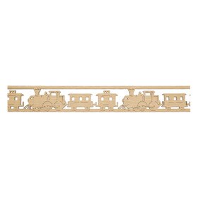 3-1/4in H x 1/4in Proj | Laser Carved Maple Veneer | Frieze Moulding | 47-1/2in Long | Style CWA9
