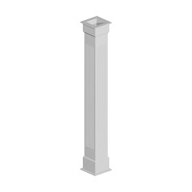 10" Shaft x 8-1/2" Inside Width x 108" Long Fluted Non Tapered Column Wrap