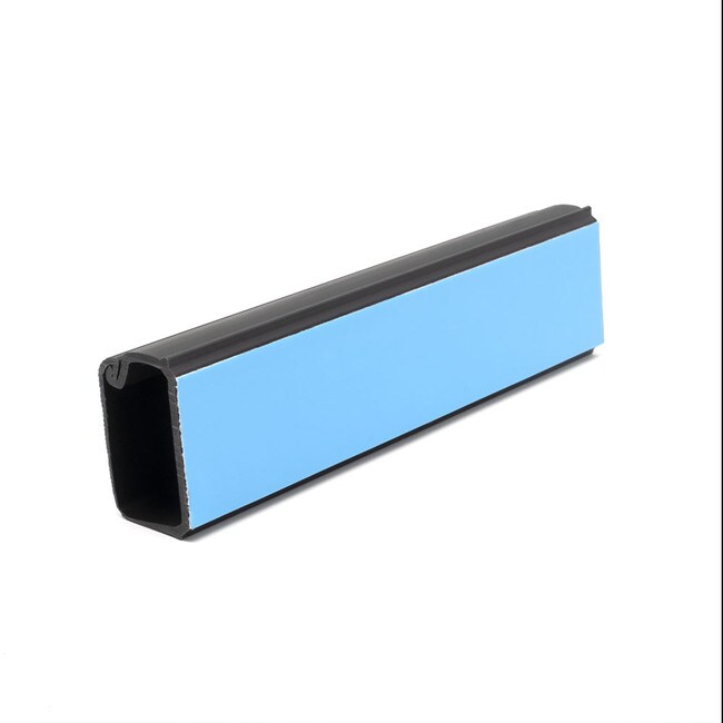 1-1/2" Wide Black Vinyl Lock Close Wire/Cable Organization Channel with Adhesive - 8' Lengths