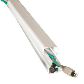 White Vinyl Wire Hider Cover Lid - 6ft Lengths