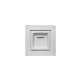 Orac Decor | Duropolymer Polystyrene Corner Block | Primed White | 3-3/4in W x 3-3/4in H
