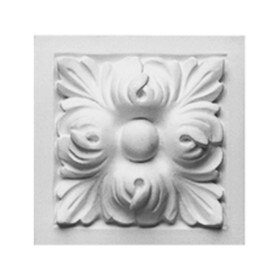 Orac Decor | Duropolymer Polystyrene Corner Block | Primed White | 3-3/4in W x 3-3/4in H