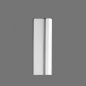 Orac Decor | Duropolymer Polystyrene Plinth Block | Primed White | 3-3/4in W x 10-1/4in H