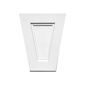 Orac Decor | High Density Polyurethane Keystone | Primed White | 4-3/4in W x 5-7/8in H