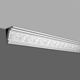 4in Face x 3-3/8in H x 2-1/4in Proj | Primed White Polyurethane | Crown Moulding
