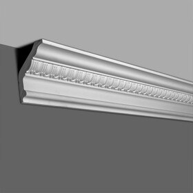 6in Face x 5in H x 3in Proj | Primed White Polyurethane | Crown Moulding