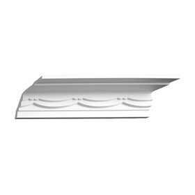 6-7/8in Face x 4-1/8in H x 4-1/4in Proj | Primed White Polyurethane | Crown Moulding | 94-1/2in Long