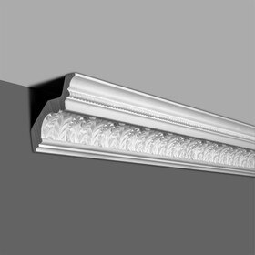 6-3/8in Face x 4-3/4in H x 4-1/4in Proj | Primed White Polyurethane | Crown Moulding