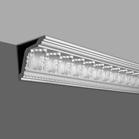 6-1/2in Face x 5in H x 4-3/8in Proj | Primed White Polyurethane | Crown Moulding