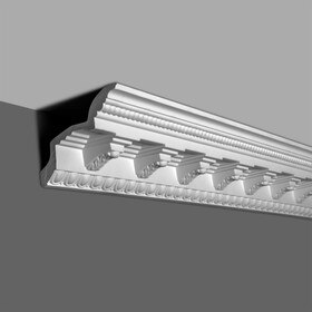 7-3/4in Face x 4-15/16in H x 5-7/8in Proj | Primed White Polyurethane | Crown Moulding