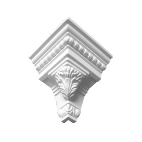 5-1/4in H x 5-3/8in Proj | Primed White Polyurethane | Crown Moulding | Outside Corner