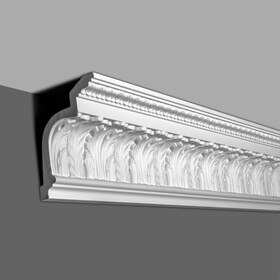 8-5/8in Face x 6-15/16in H x 5-1/4in Proj | Primed White Polyurethane | Crown Moulding