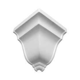 4-3/4in H x 6-3/4in Proj | Primed White Polyurethane | Crown Moulding | Outside Corner
