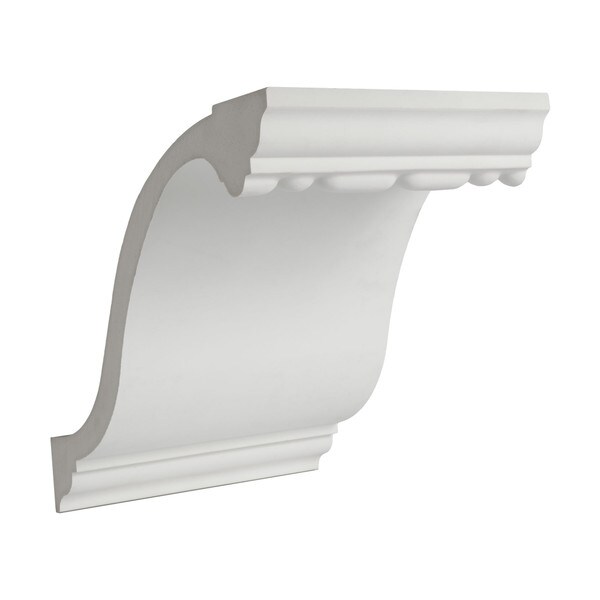 11-1/4in Face x 7in H x 8-7/8in Proj | Primed White Polyurethane | Crown Moulding