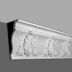 10in Face x 9in H x 3-7/8in Proj | Primed White Polyurethane | Crown Moulding