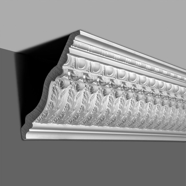 11-1/2in Face x 8-5/16in H x 8in Proj | Primed White Polyurethane | Crown Moulding