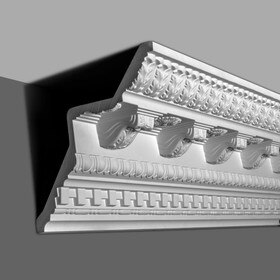 14in Face x 9-15/16in H x 9-13/16in Proj | Primed White Polyurethane | Crown Moulding