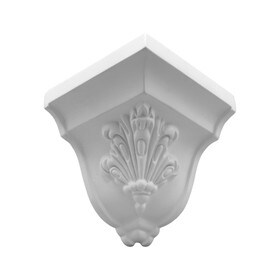 4-3/4in H x 6-1/2in Proj | Primed White Polyurethane | Crown Moulding | Outside Corner