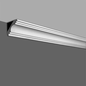 3-7/8in Face x 2-3/4in H x 2-3/4in Proj | Primed White Polyurethane | Crown Moulding | DEM-214 Series