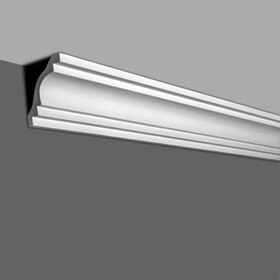 5in Face x 4in H x 2-7/8in Proj | Primed White Polyurethane | Crown Moulding