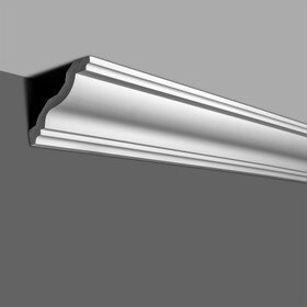 6-1/2in Face x 4-1/8in H x 5in Proj | Primed White Polyurethane | Crown Moulding | DEM-225 Series