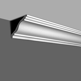 6-1/2in Face x 4-1/8in H x 5in Proj | Primed White Polyurethane | Crown Moulding | DEM-261 Series