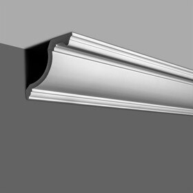 7-3/4in Face x 6-1/8in H x 4-3/4in Proj | Primed White Polyurethane | Crown Moulding