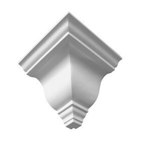 3in H x 3in Proj | Primed White Polyurethane | Crown Moulding | Outside Corner | DEM-220 Series