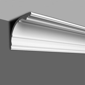 9-3/4in Face x 6-3/4in H x 7-3/16in Proj | Primed White Polyurethane | Crown Moulding