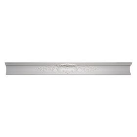 9-3/4in Face x 6-3/4in H x 7-3/16in Proj | Primed White Polyurethane | Crown Moulding | 96in Long | DEM-275 SeriesC