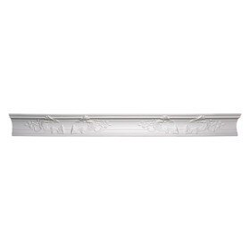 9-3/4in Face x 6-3/4in H x 7-3/16in Proj | Primed White Polyurethane | Crown Moulding | 96in Long | DEM-275 SeriesV