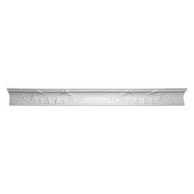 9-3/4in Face x 6-3/4in H x 7-3/16in Proj | Primed White Polyurethane | Crown Moulding | 96in Long | DEM-275 SeriesV