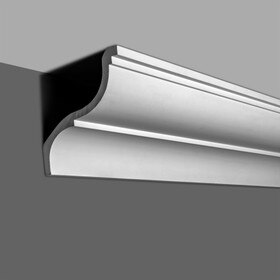 9-1/2in Face x 7in H x 6-1/4in Proj | Primed White Polyurethane | Crown Moulding