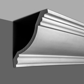 14in Face x 9-13/16in H x 9-13/16in Proj | Primed White Polyurethane | Crown Moulding