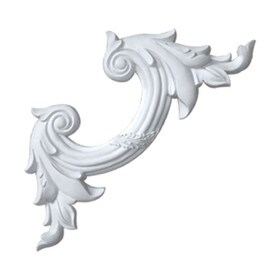 14-1/4in H x 14-1/4in W | Primed White Polyurethane | Mitreless Corner Cover Panel Moulding Accessory