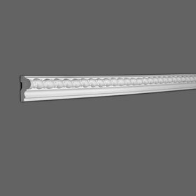 2in H x 7/8in Proj | Primed White Polymer Panel Moulding | 96in Long