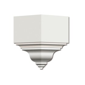 6-3/4in H x 5-1/2in Proj | Primed White Polyurethane | Crown Moulding | Outside Corner
