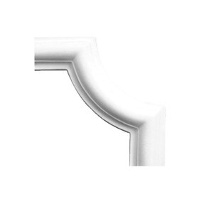 6-1/8in H x 6-1/8in W | Primed White Polyurethane | Butt Joint Corner Panel Moulding Accessory