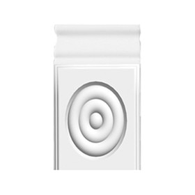 4-3/4in W x 7-3/4in H | Primed White Polyurethane | Plinth
