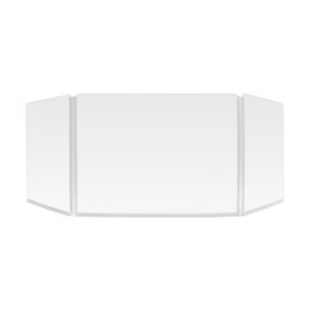 U-Shaped Clear Acrylic Desk/Countertop Protection Kit | Includes Rounded and Polished Acrylic Panels | Full-Length Adjustable Corners| Adhesive T-Base