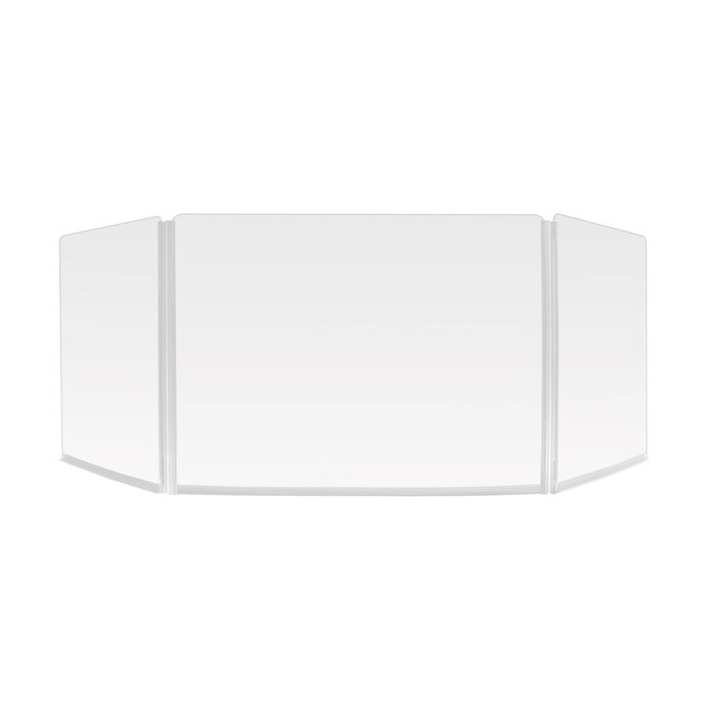 U-Shaped Clear Acrylic Desk/Countertop Protection Kit | Includes Rounded and Polished Acrylic Panels | Full-Length Adjustable Corners| Adhesive T-Base